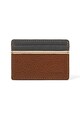 Fossil Portcard de piele cu logo stantat Barbati