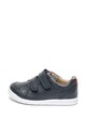 Clarks Pantofi de piele, cu velcro si calapod lat Emery Walk Baieti