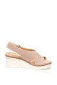 Clarks Sandale wedge de piele nabuc Palm Candid Femei