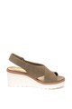 Clarks Sandale wedge de piele nabuc Palm Candid Femei