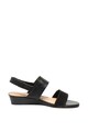 Clarks Sandale wedge de piele si piele nabuc Sense Lily Femei