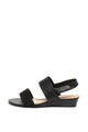 Clarks Sandale wedge de piele si piele nabuc Sense Lily Femei