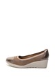 Clarks Pantofi wedge de piele si piele nabuc Un Tallara Liz Femei