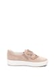 Jana Shoes Pantofi sport slip-on flatform de piele intoarsa cu decoratii florale Femei