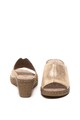 Jana Shoes Sandale slip-on de piele intoarsa cu aspect metalizat Femei