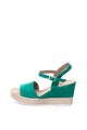 Jana Shoes Sandale de piele intoarsa, cu talpa wedge Femei