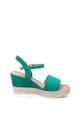 Jana Shoes Sandale de piele intoarsa, cu talpa wedge Femei