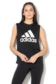 adidas Performance Top cu imprimeu logo, pentru fitness Femei