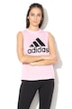 adidas Performance Top cu logo cauciucat, pentru fitness Bos Femei