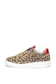 Bullboxer Pantofi sport de piele intoarsa cu animal print Femei