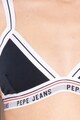 Pepe Jeans London Sutien cu imprimeu logo si cupe triunghiulare Margot Femei