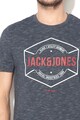 Jack & Jones Раирана тениска Fresco с гумирано лого Мъже