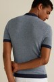Mango Плетена тениска Pixel с яка Мъже