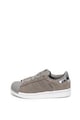 adidas Originals Pantofi sport de piele intoarsa si piele ecologica Superstar Fete