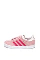 adidas Originals Pantofi sport de piele intoarsa cu garnitura de piele ecologica Gazelle Fete