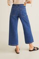 Mango Pantaloni culotte relaxed fit de denim Femei