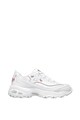 Skechers Pantofi sport de piele ecologica si piele peliculizata Bright Blossom Femei