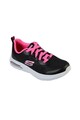 Skechers Pantofi sport de piele ecologica si material textil Dyna Air Jump Brights Fete