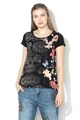 DESIGUAL Tricou de jerseu cu imprimeu floral Panama Femei