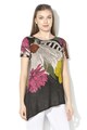 DESIGUAL Tricou asimetric cu imprimeu grafic Sioux Femei