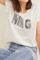 Mango Ming póló hímzett felirattal női