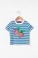 Agatha Ruiz de la Prada Tricou cu aplicatie pe piept cu fluture Summer Lines Fete