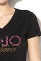 Liu Jo Logómintás póló strasszköves rátétekkel női