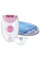 Braun Epilator  , 20 pensete, 1 accesoriu, 2 viteze, Alb/Roz Femei