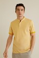 Mango Tricou henley cu mansete contrastante Branch Barbati