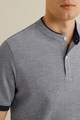 Mango Tricou henley cu mansete contrastante Branch Barbati