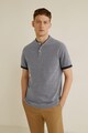 Mango Тениска Branch Henley с контрастни маншети Мъже