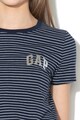 GAP Tricou cu model in dungi si imprimeu logo Femei