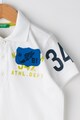 United Colors of Benetton Tricou polo cu aplicatie decorativa Fete