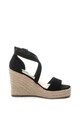 United Colors of Benetton Sandale wedge de piele intoarsa sintetica Femei