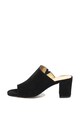 Pieces Sandale slip-on de piele intoarsa, cu toc masiv Mela Femei