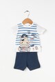 Blue Seven Set de pantaloni scurti si tricou cu imprimeu grafic Fete