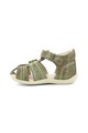 Kickers kids Sandale de piele nabuc cu model camuflaj Fete