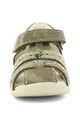 Kickers kids Sandale de piele nabuc cu model camuflaj Fete