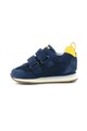 Kickers kids Tépőzáras nyersbőr és textil sneaker Fiú