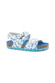 Kickers kids Sandale de piele ecologica, cu model cu libelule Fete