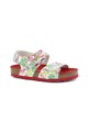 Kickers kids Sandale de piele ecologica, cu model tropical Fete