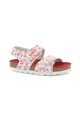 Kickers kids Sandale de piele ecologica, cu model floral Fete