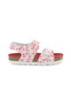 Kickers kids Sandale de piele ecologica, cu model floral Fete