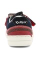 Kickers kids Pantofi sport de piele nabuc si insertii de piele intoarsa Fete