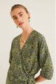 Mango Bluza cu decolteu cache-coeur si imprimeu floral Leonie Femei