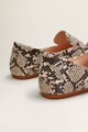 Mango Pantofi loafer de piele ecologcia cu model reptila Oscar Femei