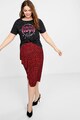 VIOLETA BY MANGO Tricou cu imprimeu text Rock Femei