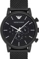 Emporio Armani Luigi chrono karóra hálós fémszíjjal férfi