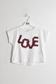 iDO Kids Tricou cu aplicatie text Fete