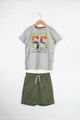 United Colors of Benetton Set de pantaloni si tricou cu imprimeu Fete